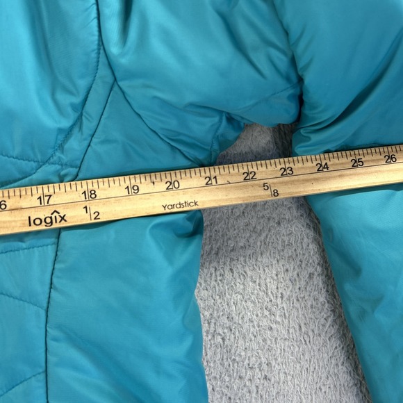Mountain Hardwear Jacket Womens Large Teal Blue Puffer Quilted Insulated Nylon - Picture 9 of 9